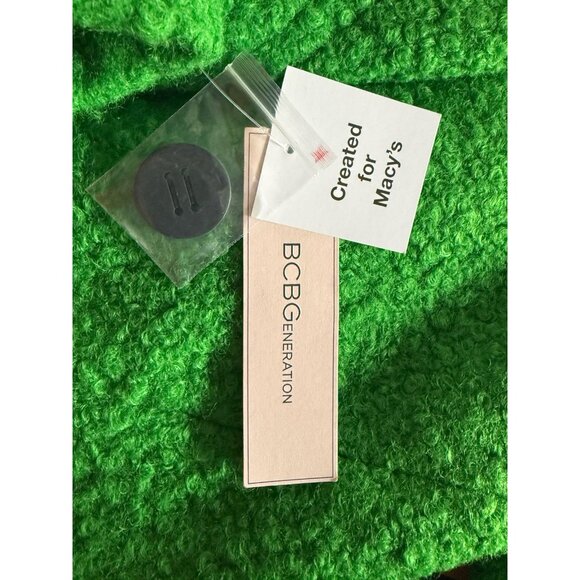 NWT BCBGeneration Kelly Green Boucle Walker Coat with Pockets Women's XXL - Picture 12 of 15